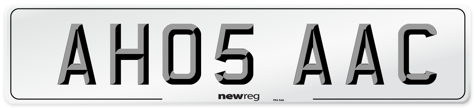 AH05 AAC Number Plate from New Reg